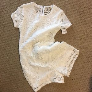 Charlotte Russe Short White Lace Romper